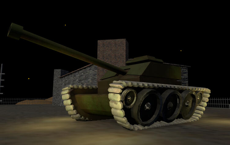 Lowpoly Tank (VRChat Screenshot)