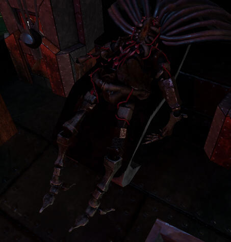 Robot Enemy-Inactive state (VRChat Game Screenshot)